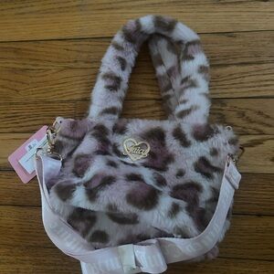 Juicy Couture Pink Leopard Faux Fur Bag